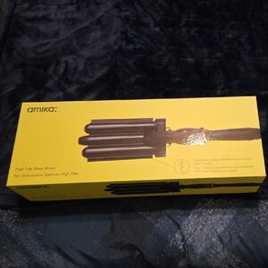 amika High Tide Deep Waver in Yellow Box with Black Tool